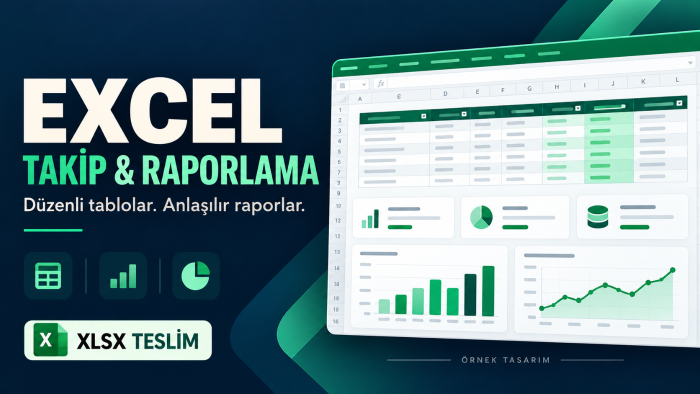 Excel takip tabloları ve görsel raporlar hazırlarım