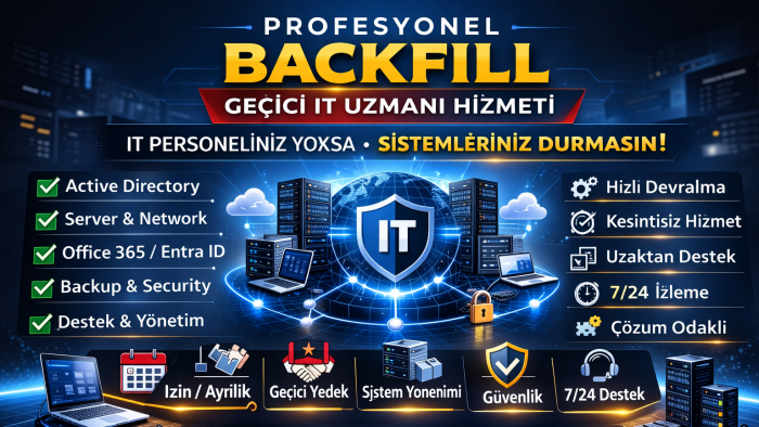 geçici IT uzmanı sistem yöneticisi hizmeti veriyorum