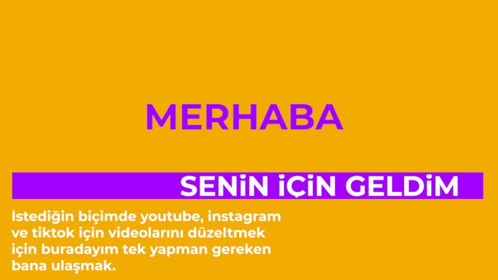 videolarınızı edit, kurgu ve ses montajı yaparım