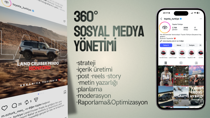 markanızın fark edilmesini sağlarım, 360° yönetim yaparım