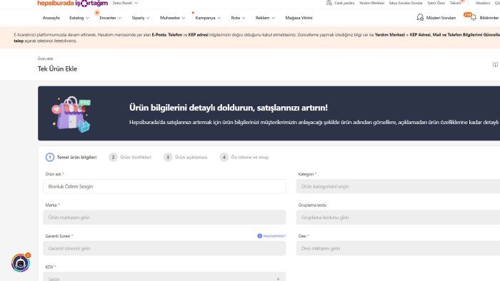 Trendyol ürünlerinizi hızlıca Hepsiburadaya aktarabilirim