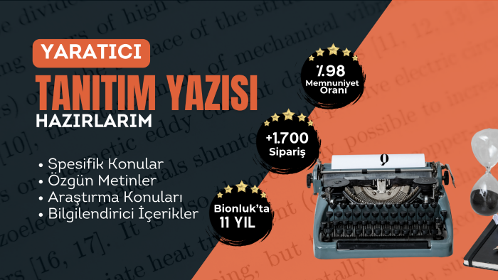 özgün tanıtım yazıları hazırlayabilirim