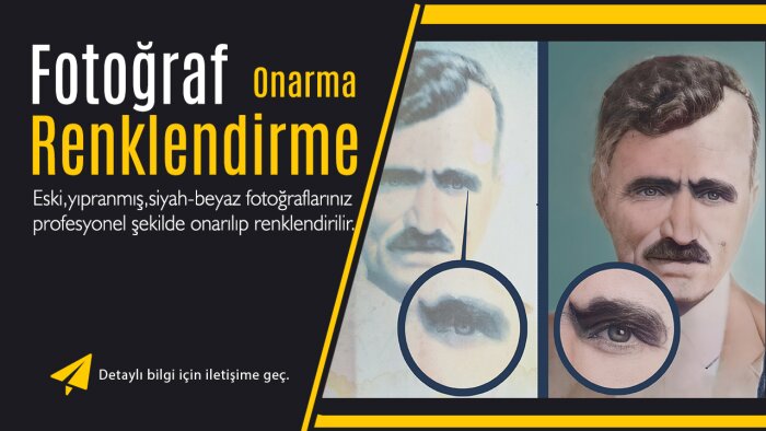 eski fotoğraflarınızı netleştirip renklendirebilirim
