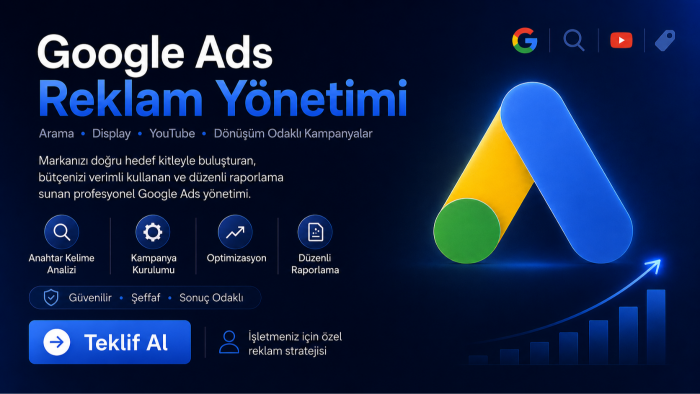 google ads kampanyaları kurulumu ve yönetimini yaparım