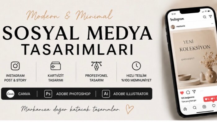 markanı öne çıkaran sosyal medya tasarımları hazırlarım