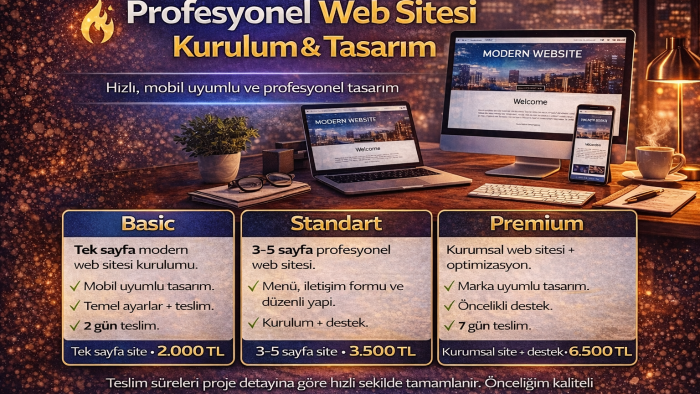 web sitesi kurulumu yaparım