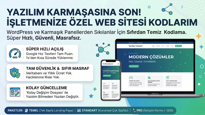işletmenize özel hızlı ve masrafsız web sitesi yaparım
