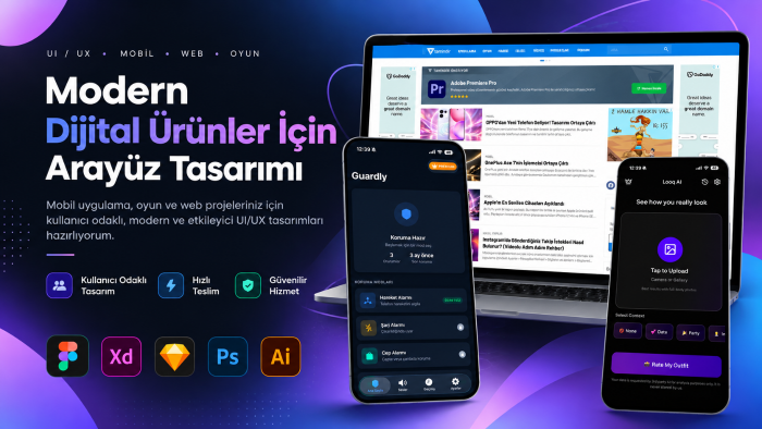 mobil uygulama & oyun ve web arayüzleri tasarlıyorum