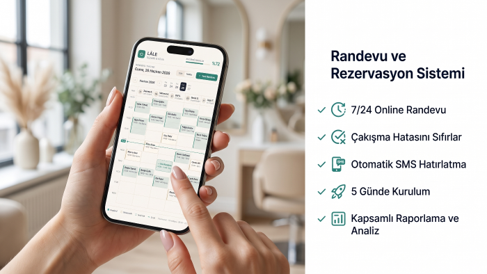 sizin için randevu ve rezervasyon sistemi yazabilirim