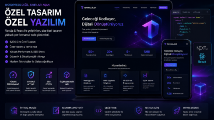 ölçeklenebilir ve modern özel web siteleri kodlarım