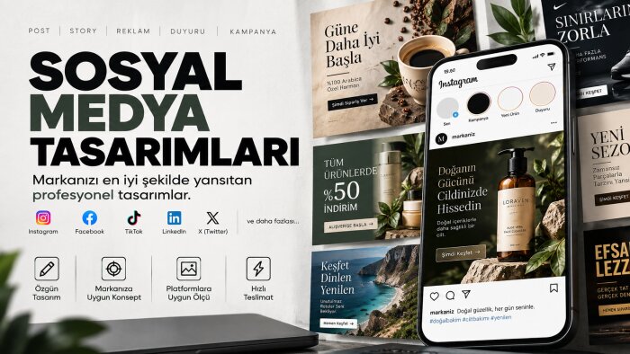 markanıza özel profesyonel sosyal medya tasarımları yaparım