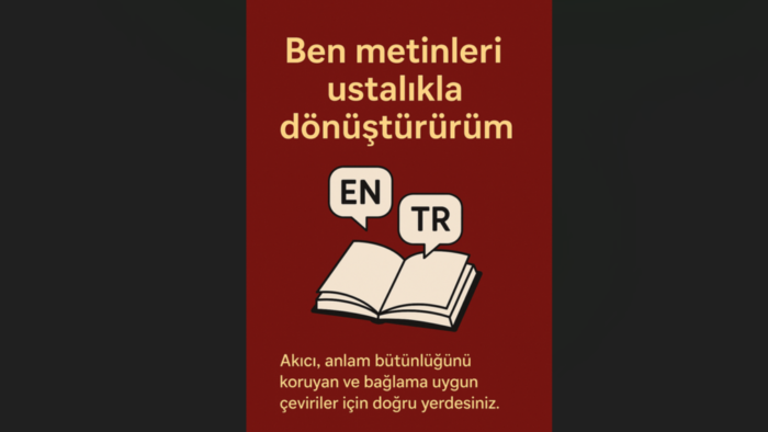 anlamı kaybetmeden çeviri yaparım