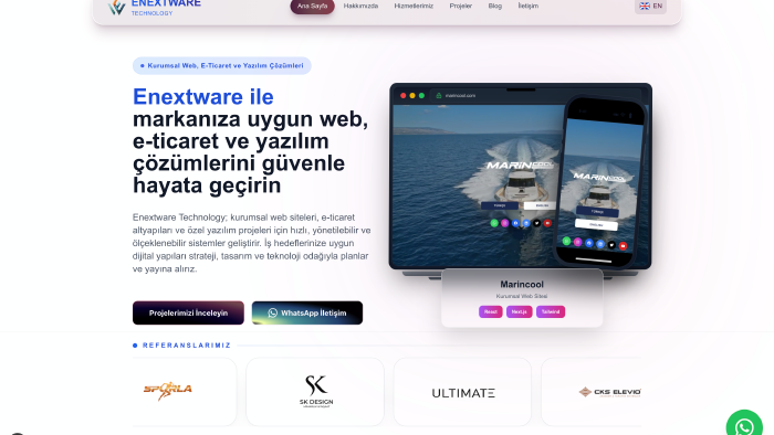 next.js / react diliyle özel kodlanmış web sitesi yaparım