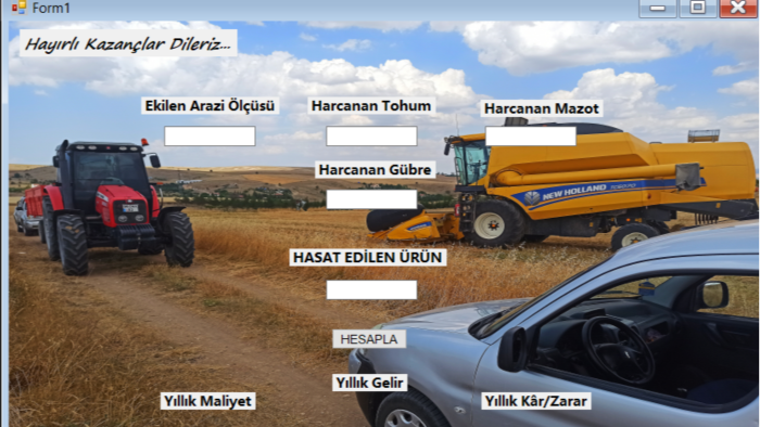 windows form uygulamalarını sizlere sunuyorum