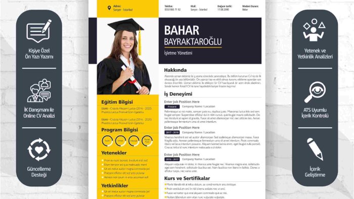 kariyerinize uygun CV hazırlama hizmeti veriyorum