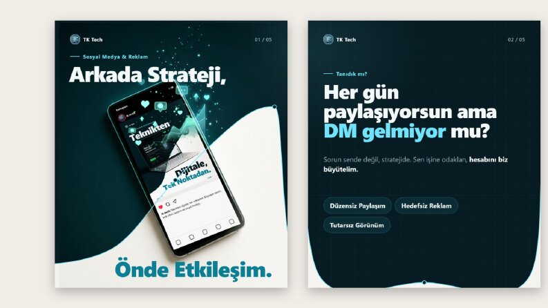 Teknoloji Markası - Instagram Carousel Tasarımları