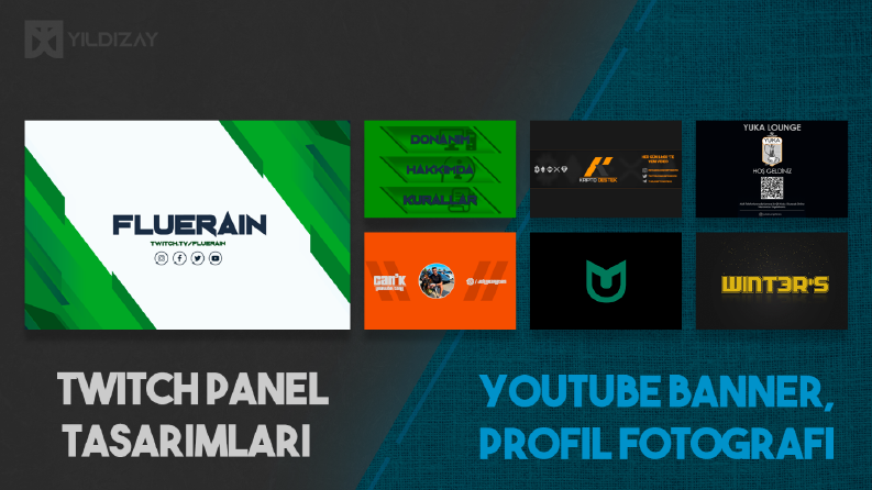 Twitch, Youtube Banner Tasarımlarım