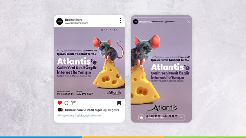 Atlantis Net Sosyal Medya Tasarımı
