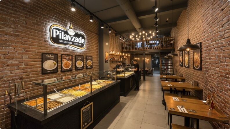 Pilavzade Logo Tasarımı ve Mockup Çalışmaları