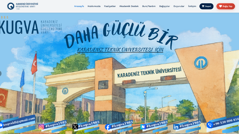 Karadeniz Üniversitesi Güçlendirme Vakfı Web Sitesi