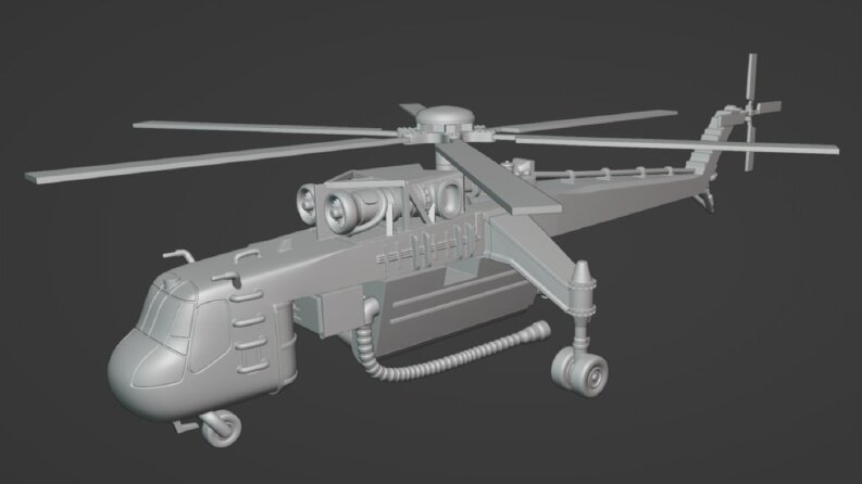 Sikorsky S-64 Skycrane 3D modeli