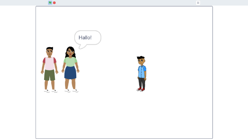 Scratch - Almanca dersi için üniteye uygun oyun