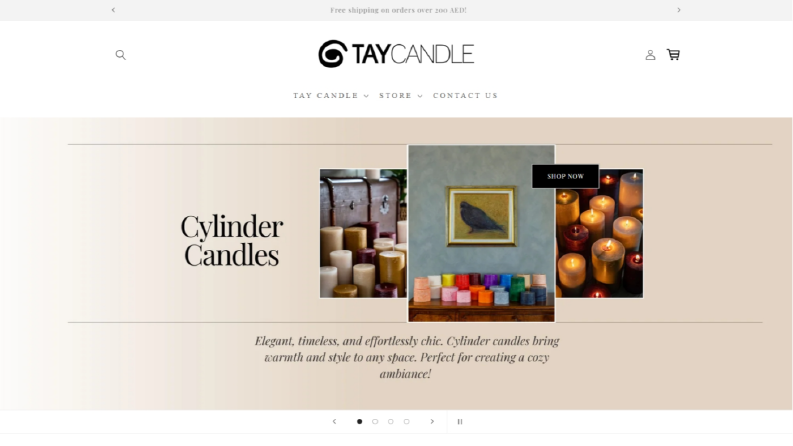 Tay Candle UAE – Shopify Mağaza Kurulumu