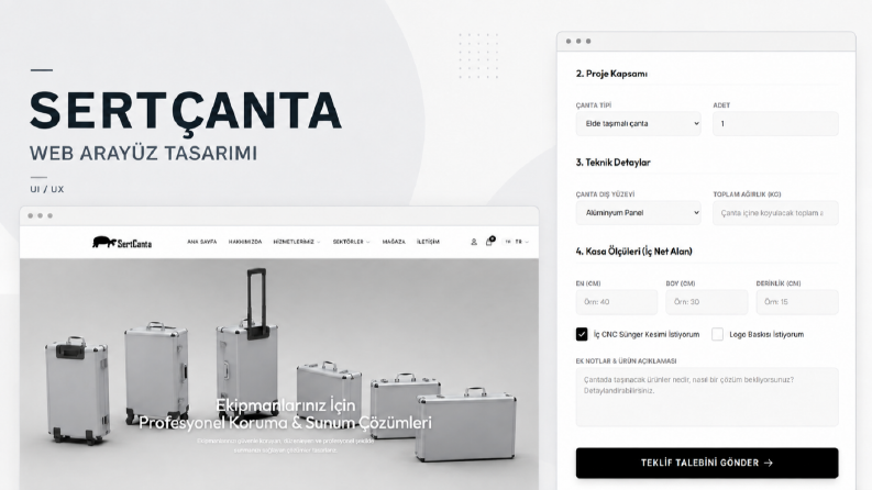 SertÇanta için kurumsal web arayüz tasarımı