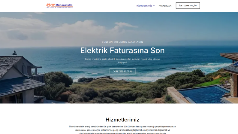 Özmühendislik Solar - Websitesi