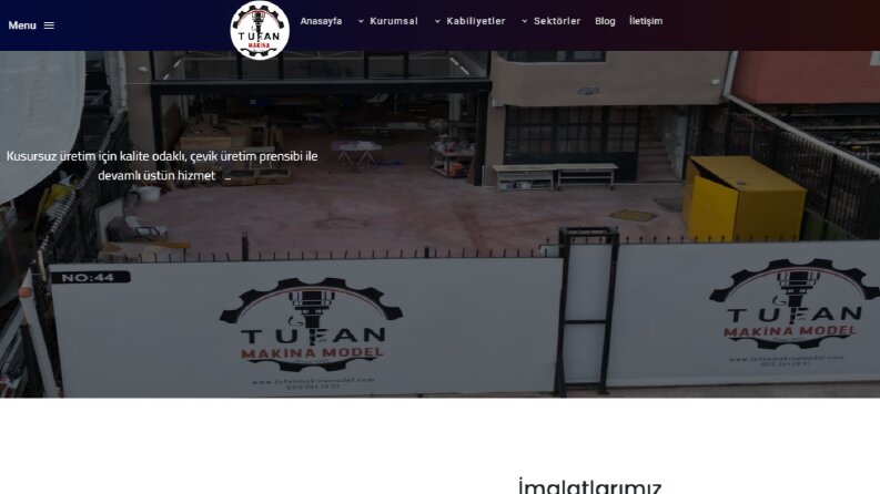 www.tufanmakinamodel.com - WEB Tasarımı.