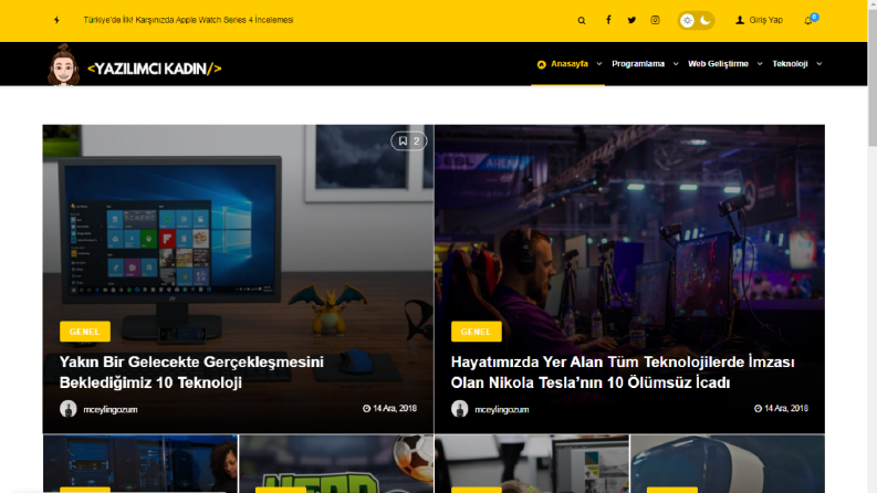 Yazılımcı Kadın Web Sitesi