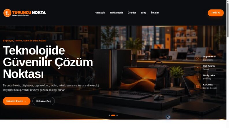 Turuncu Nokta – WordPress Kurumsal Site ve E-Ticaret Yapısı