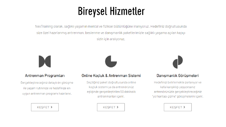 NexTraining Coach - Website ve İçerik Yönetimi