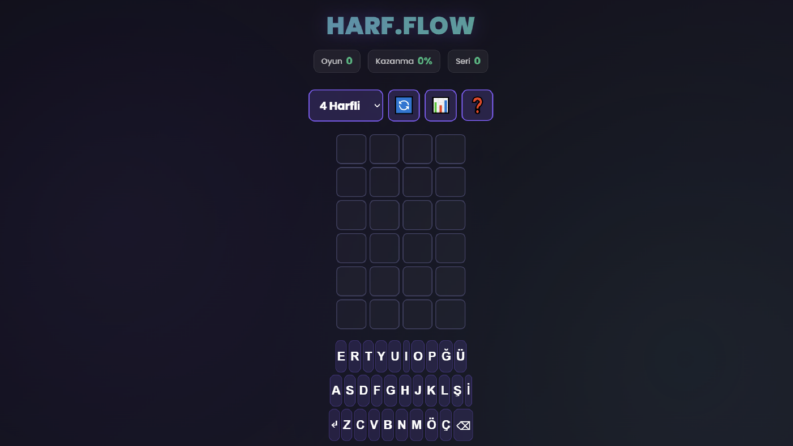 HarfFlow: İnteraktif Odaklı Web Tabanlı Kelime Oyunu