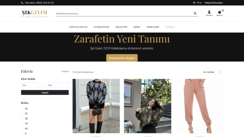 Şık Giyim Giyim E Ticaret Sitesi