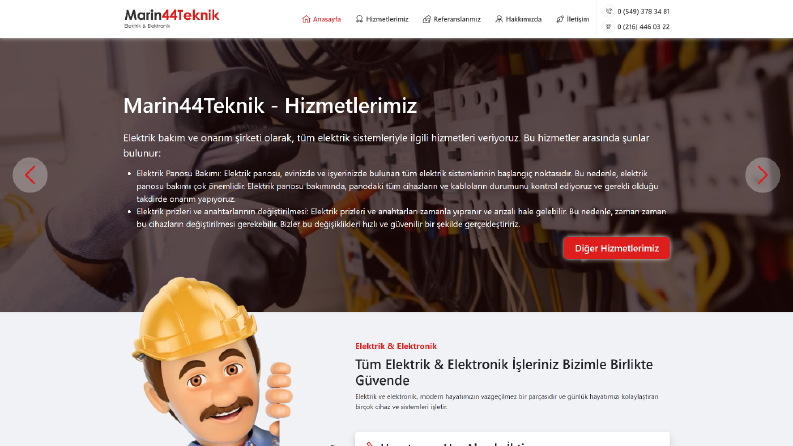 Marin44Teknik - Kurumsal Web Site