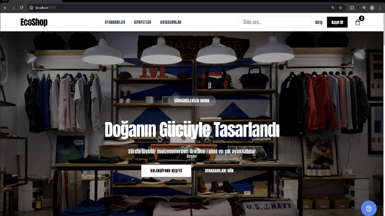 EcoShop – Modern E-Ticaret Sitesi Tasarımı