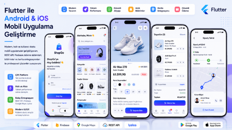 Flutter ile Android ve iOS Mobil Uygulama Geliştirme