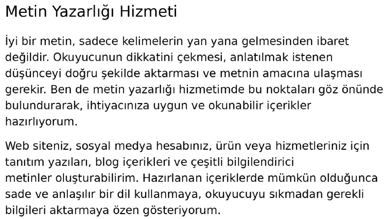 Metin yazarlığı