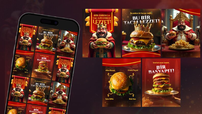 Burger Markası Sosyal Medya Tasarımı
