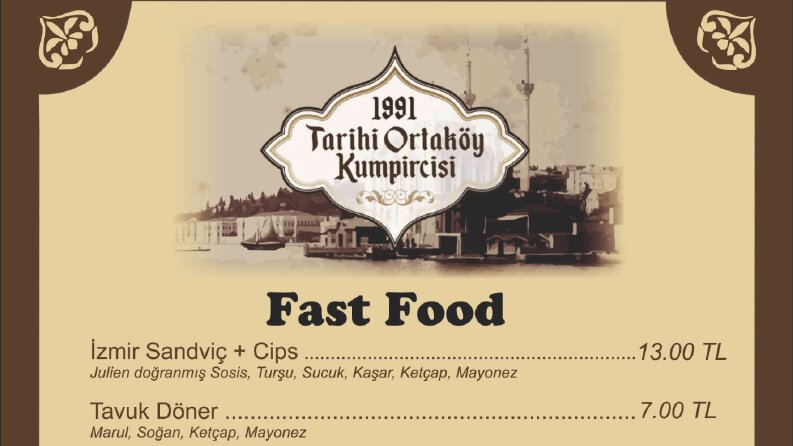 menü tasarımı