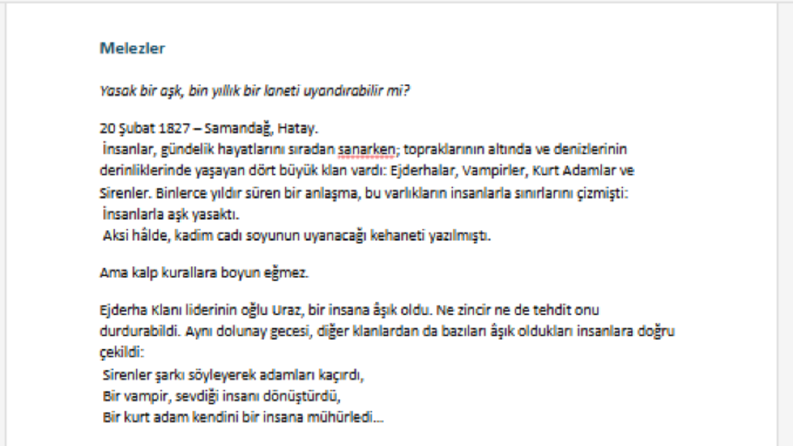 Melezler – Fantastik Kurgu Hikâye Örneği