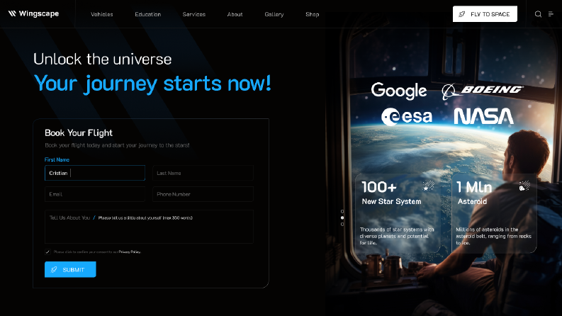 Wingscape Website Design