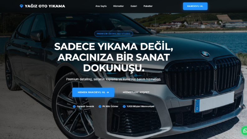 Oto Yıkamacı sitesi