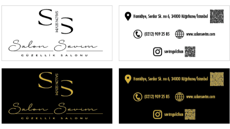 salon sevim kartvizit tasarımı