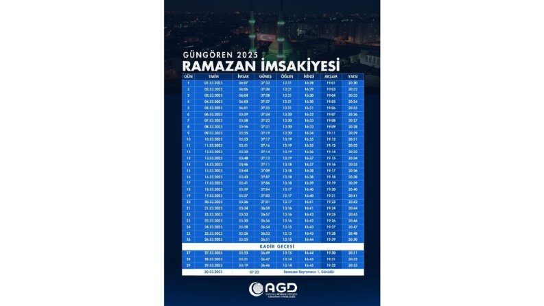 Ramazan İmsakiyesi