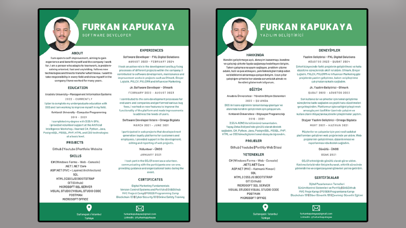 Profesyonel ve Etkileyici CV Hazırlama | Türkçe & İngilizce