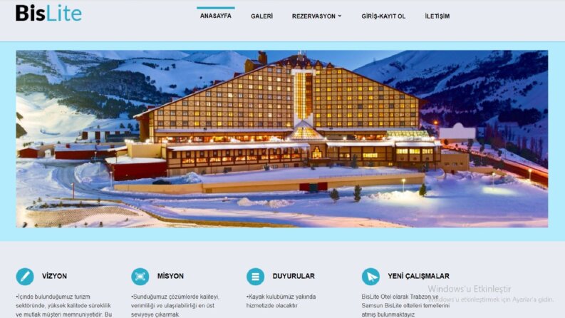 Otel Sitesi Tasarım