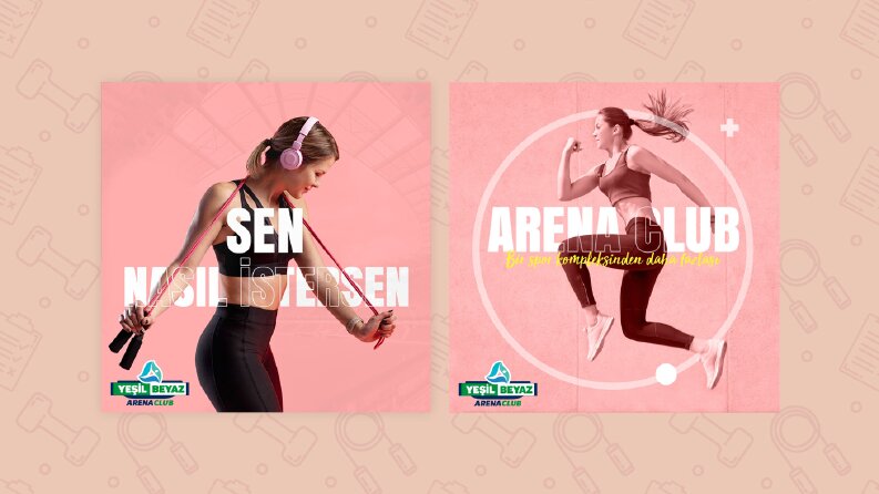 Yeşil Beyaz Arena Club - Sosyal Medya Post Tasarımı