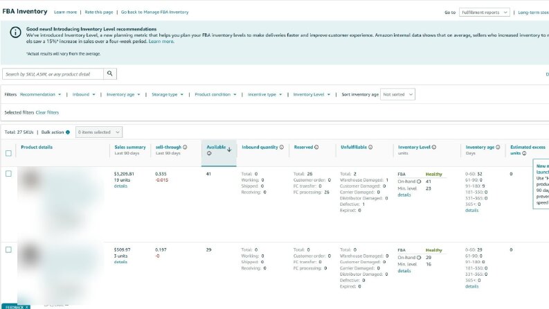 Amazon US FBA Operasyon, Envanter ve Lojistik Yönetimi